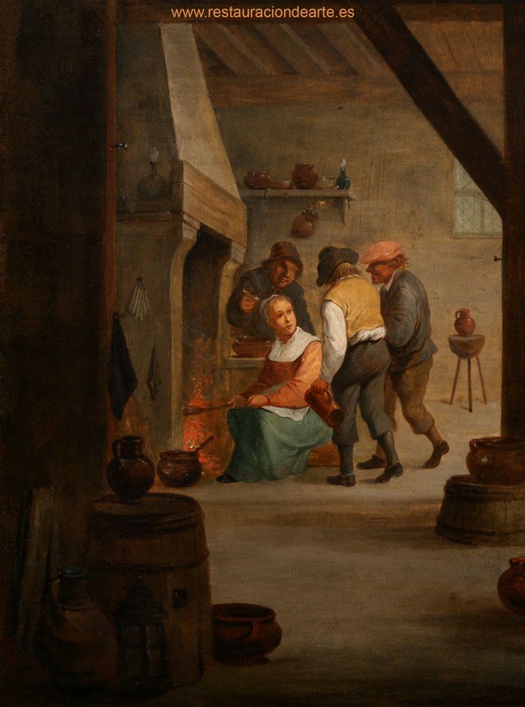 fotografia final después de la restauración de la pintura sobre cobre